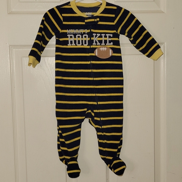 5/$25 Carter's "MOMMY'S ROOKIE" Footies Size 3-6m - Picture 3 of 6